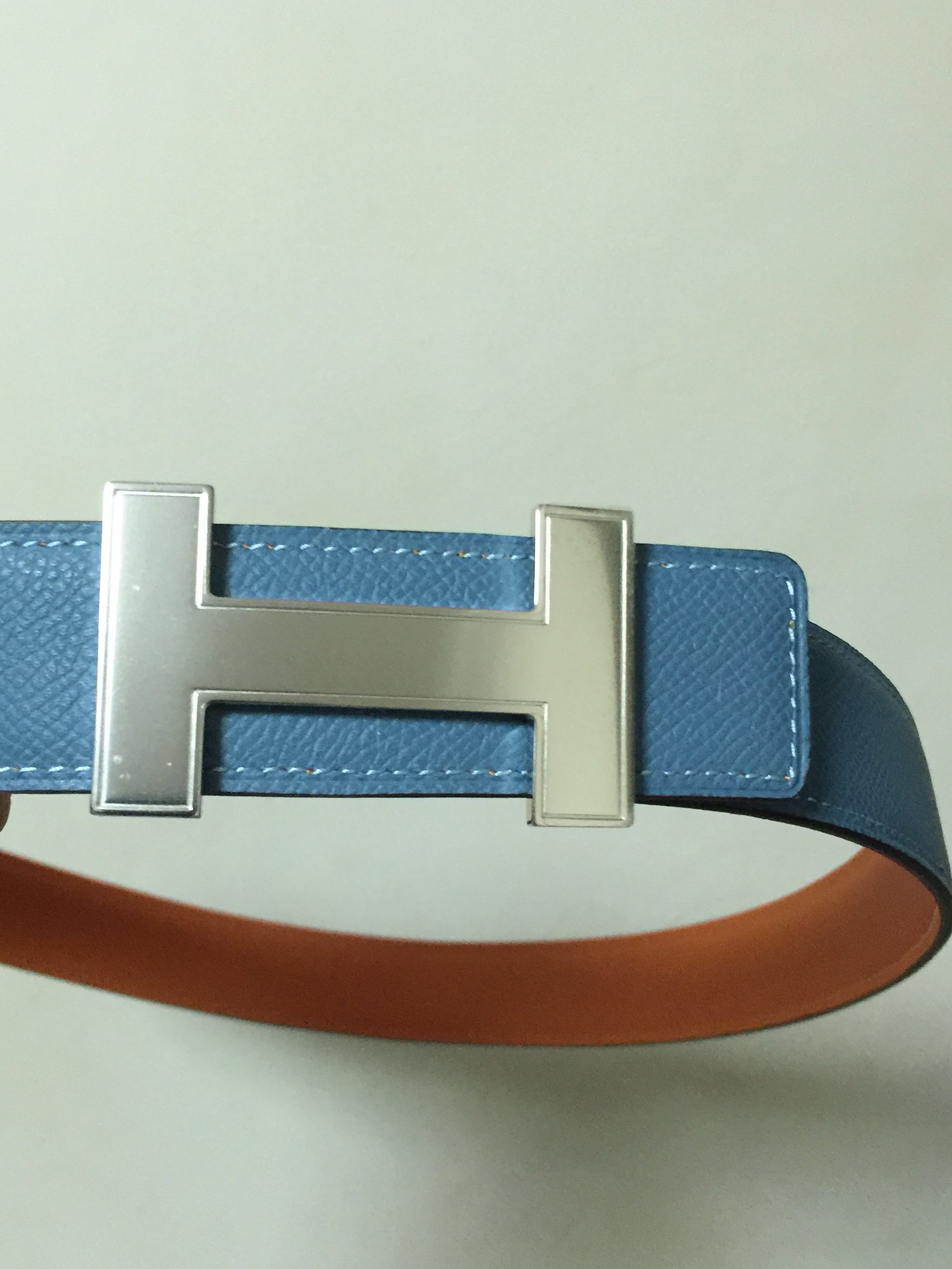 Authentic Hermes Silver Brushed Quizz 
