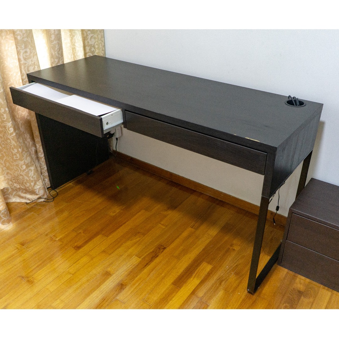 Ikea micke store brown desk