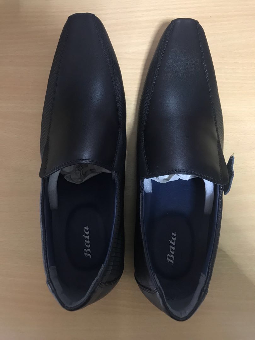 bata leather formal shoes