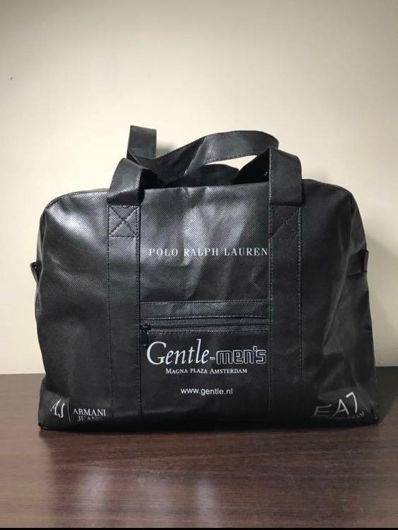 Branded Names. Carrier Bag. Duffel Bag. Black. Courtesy of Magna Plaza, Amsterdam., Men's