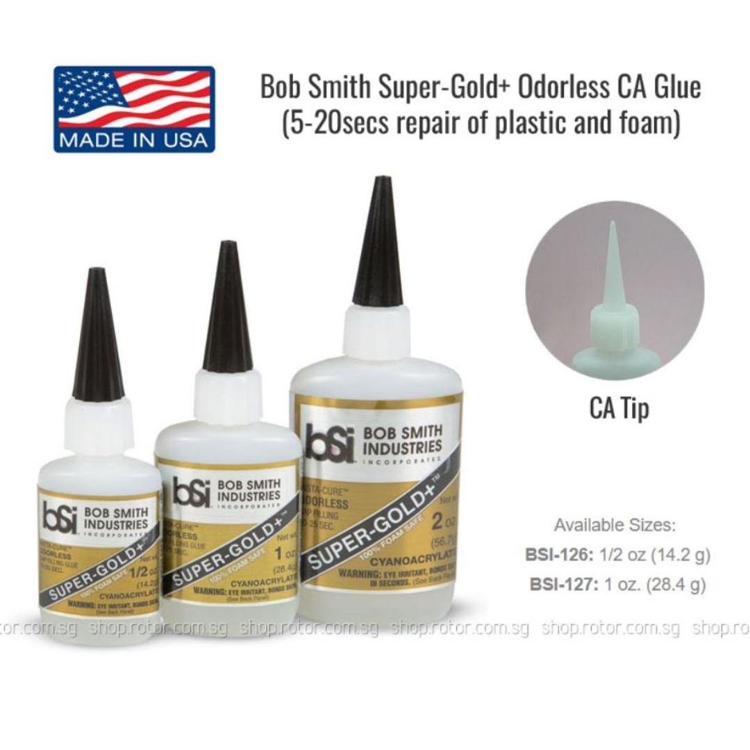 Bsi 126 Bob Smith Super Gold Odorless Ca Glue 0 5oz 14 2g