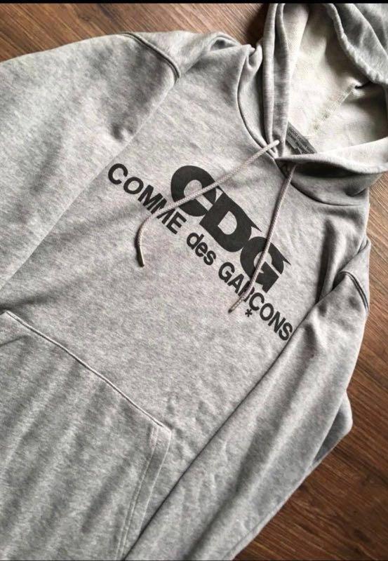 Cdg hoodie grey sale