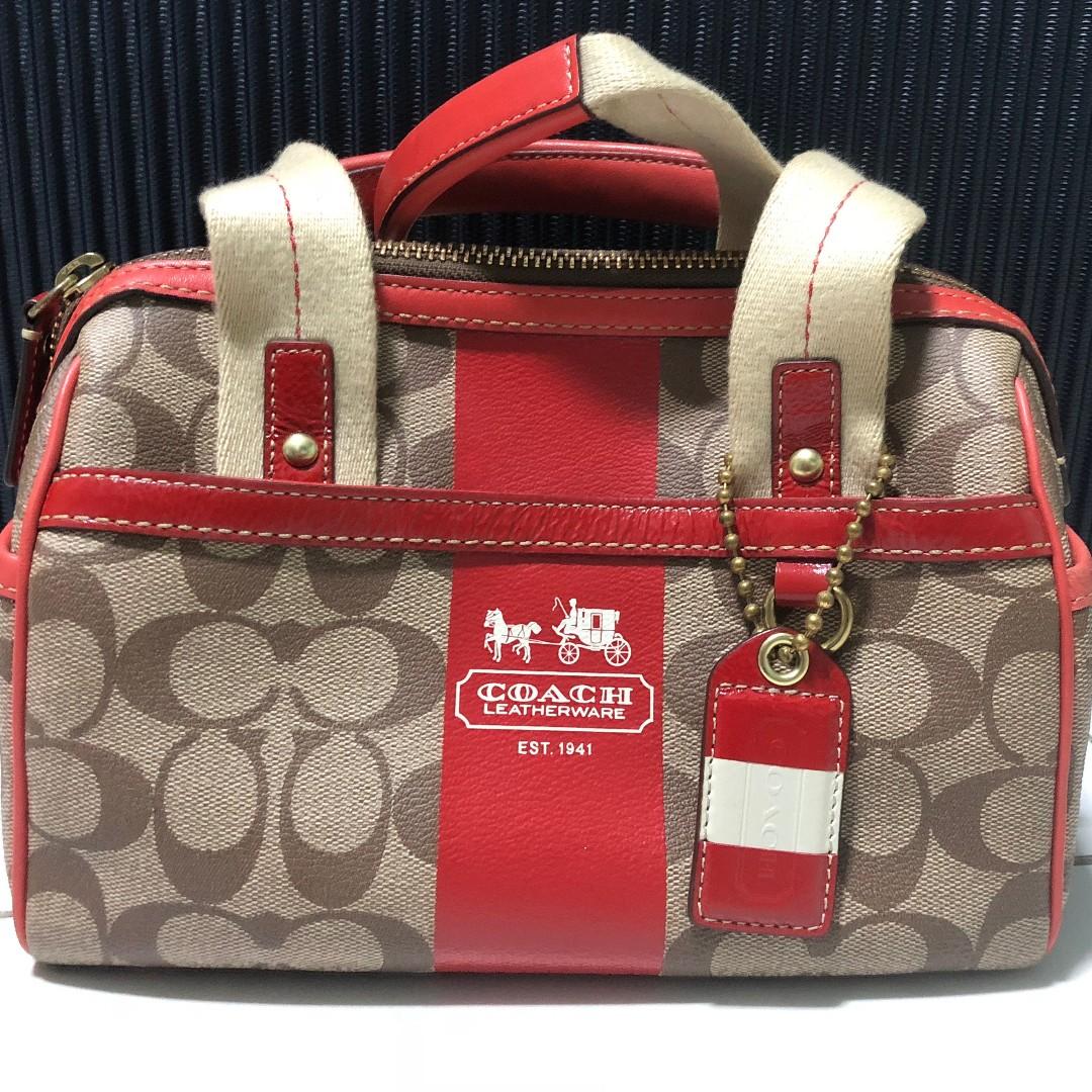 Red coach bags top sale