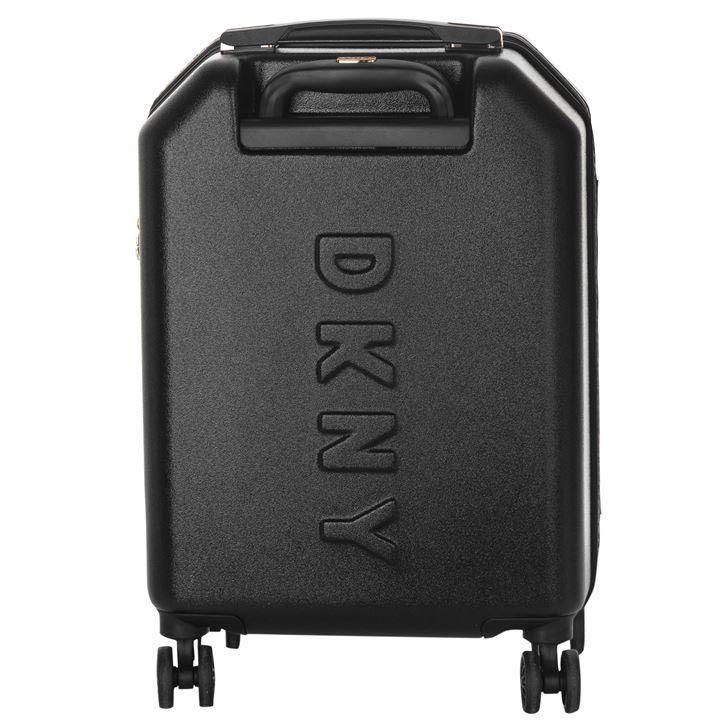 DKNY stylish black 28 hard luggage (used once), Hobbies & Toys, Travel, Travel Essentials 