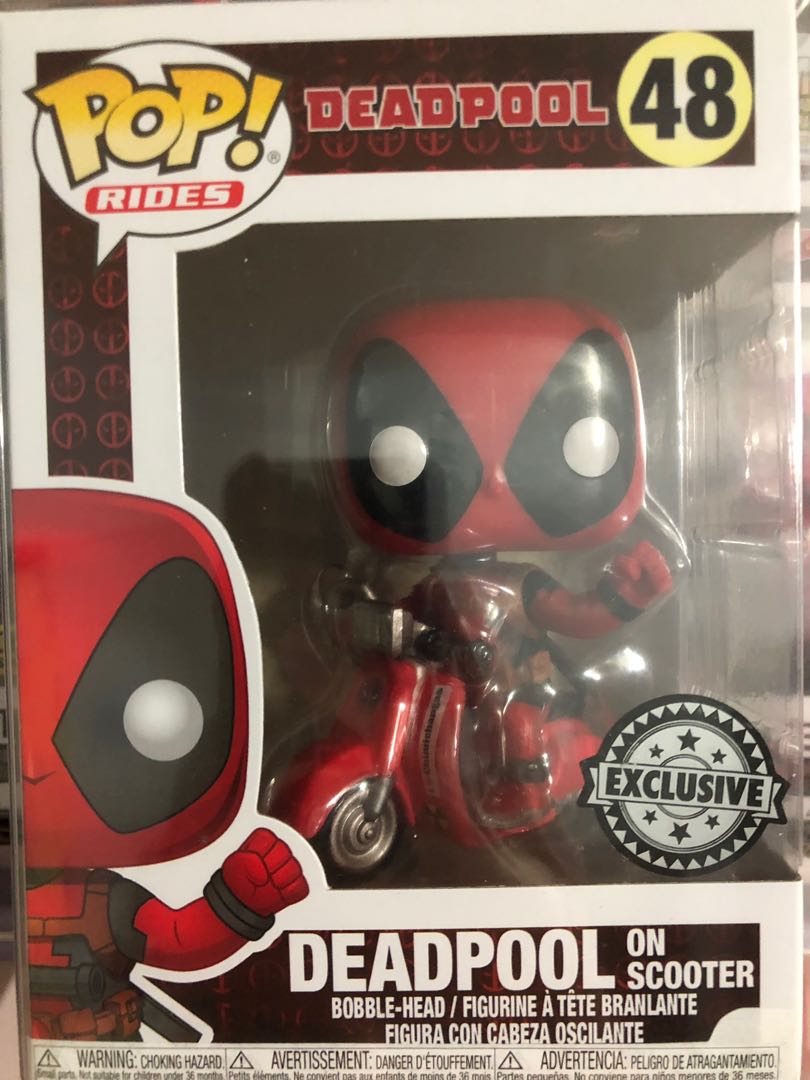 funko pop deadpool on scooter