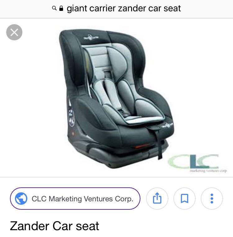 Giant carrier zander cheap car seat