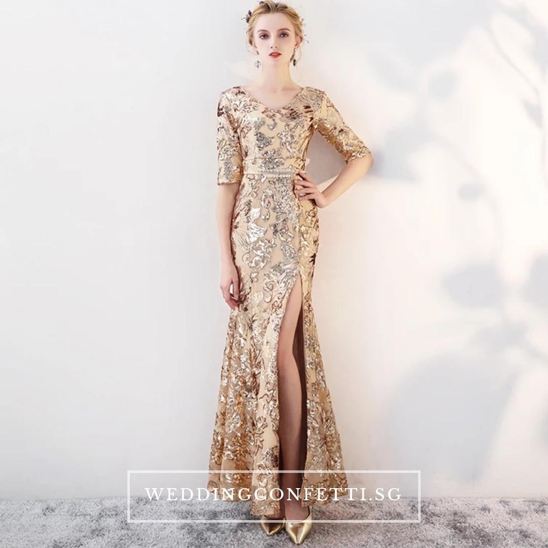 glitter fishtail dress