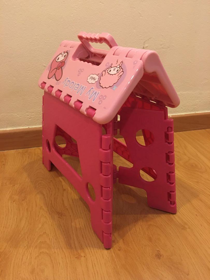 Hello Kitty and Melody Foldable Stool, Babies & Kids, Baby Nursery ...