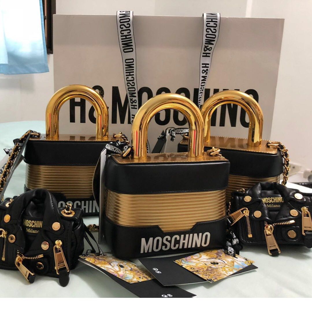 moschino small leather bag