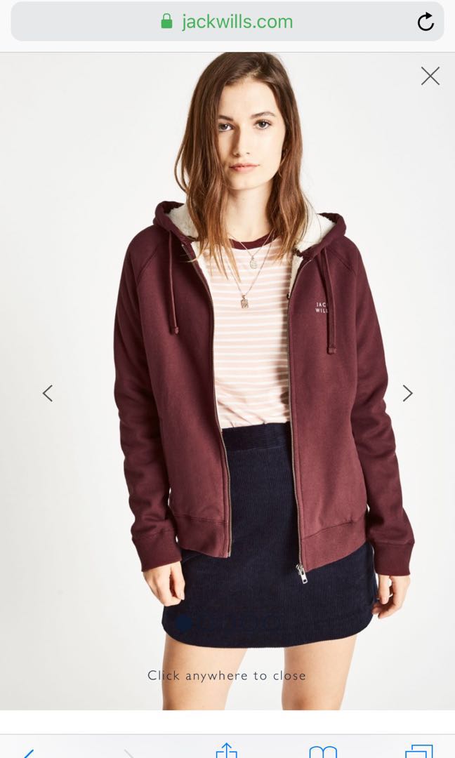 jack wills zip up hoodie