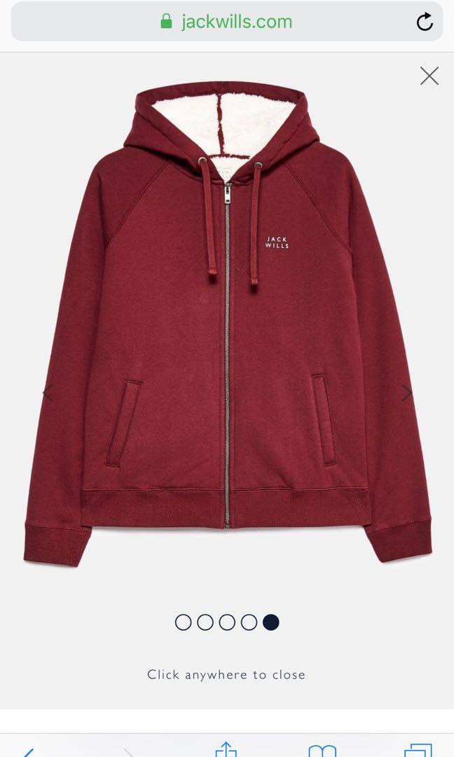 jack wills zip up hoodie womens