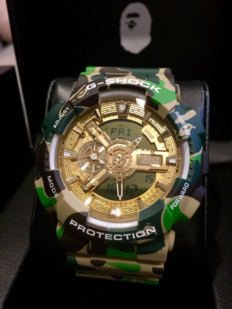 Japan JDM Version Casio G-Shock x Bape XXV 25th Anniversary Limited Edition  Collaboration GA110 Watch, Luxury, Watches on Carousell