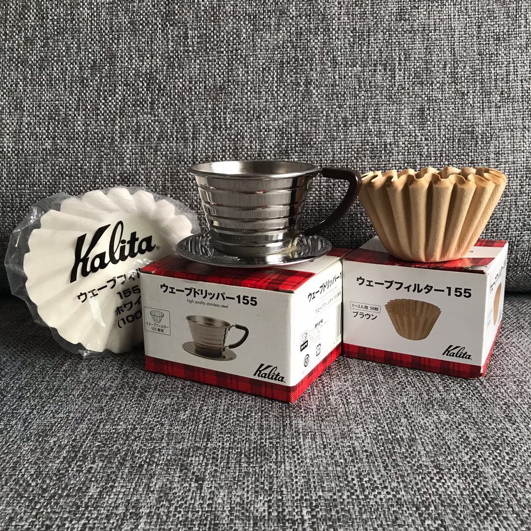 Kalita Metal Wave Dripper 155 and Filters, Furniture & Home Living