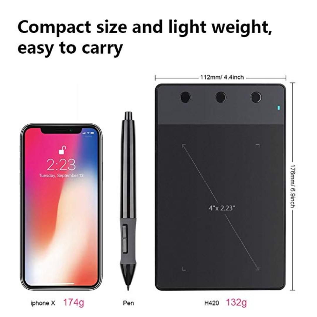 P11 Huion H420 Usb Graphics Drawing Tablet Board Kit Electronics Others On Carousell