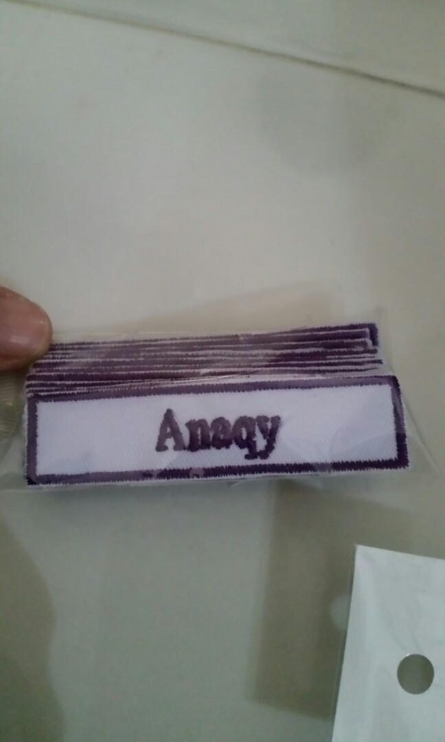 Po Iron On Name Tag Bulletin Board Preorders Carou Share This Listing