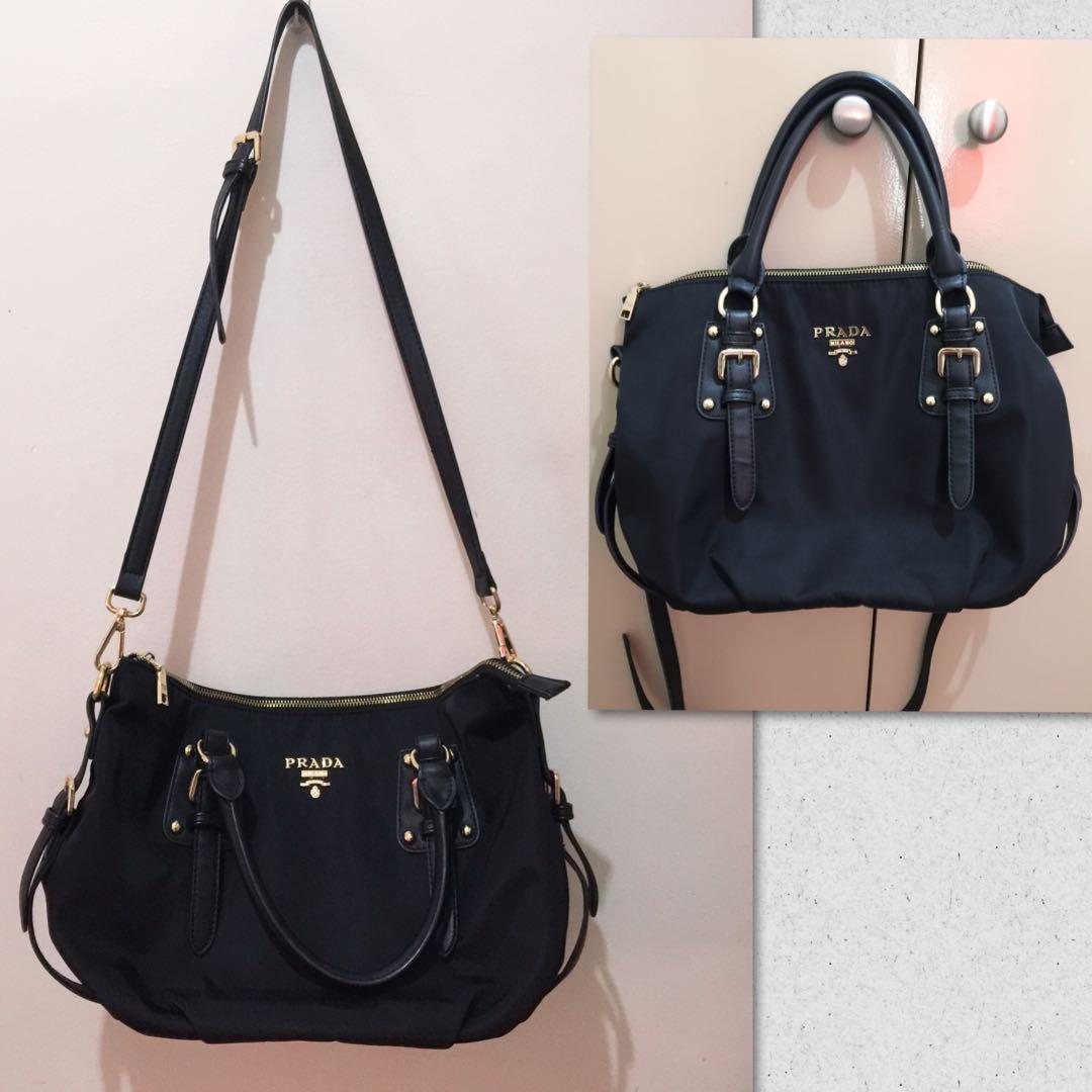 Prada nylon new arrivals 2 way bag