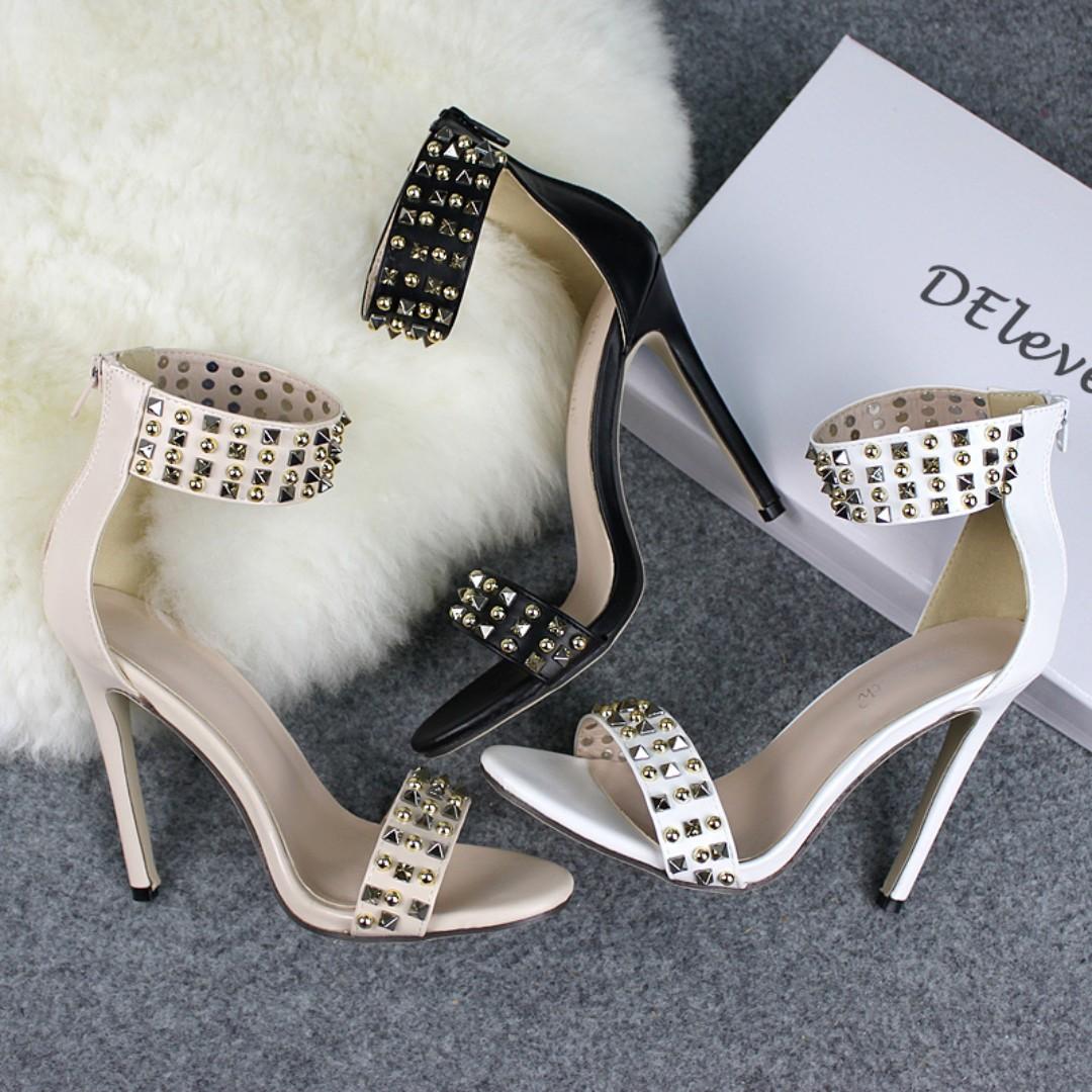 pre-order-black-white-nude-rivets-party-high-heels-11-5cm-rbh0291