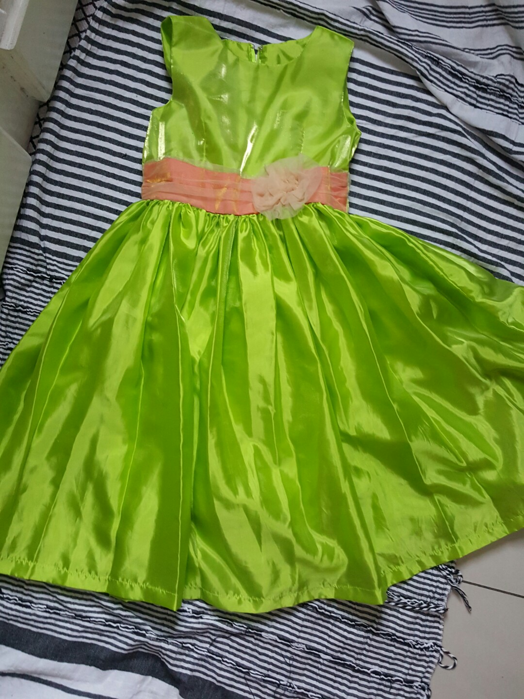 apple green gown