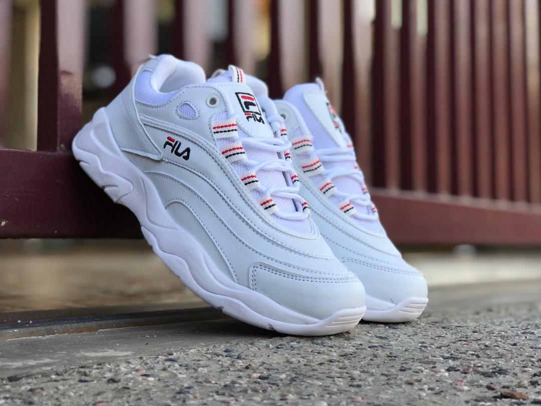 RESTOCK FILA RAY x FOLDER ALL WHITE SIZE 36 40 Men s Fashion Footwear Sneakers on Carousell
