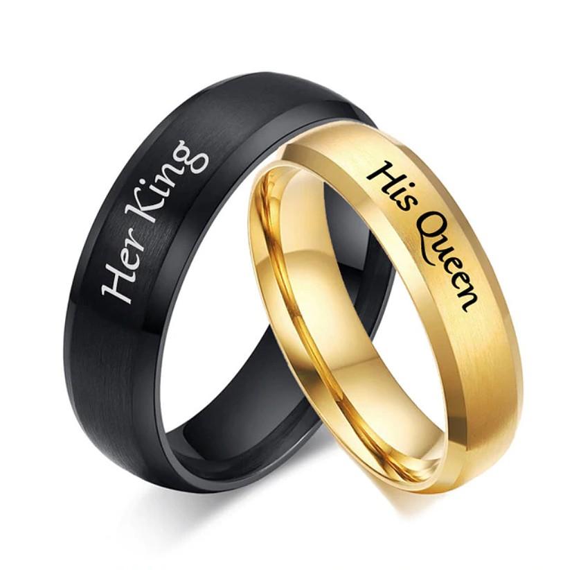 Wedding rings for outlet couples with names engraved