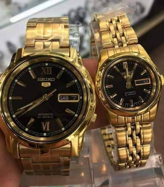 seiko couple watch gold