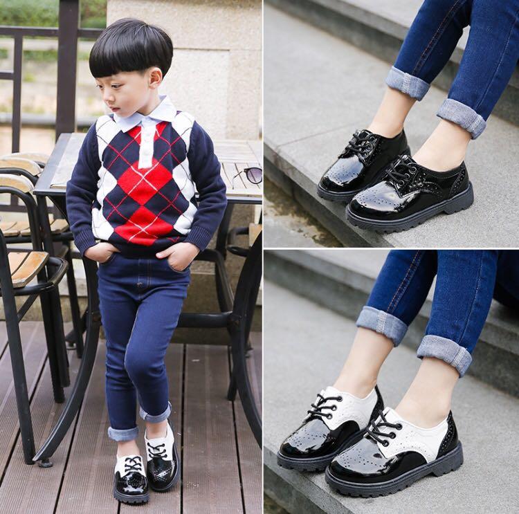 Sepatu Burberry Wedges Sekolah Anak Keren Hitam Polos Dan Dua Warna Bayi Anak Baju Anak Laki Laki 4 Hingga 7 Tahun Di Carousell