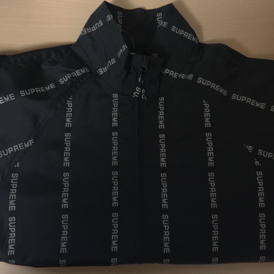 Supreme reflective text track jacket outlet