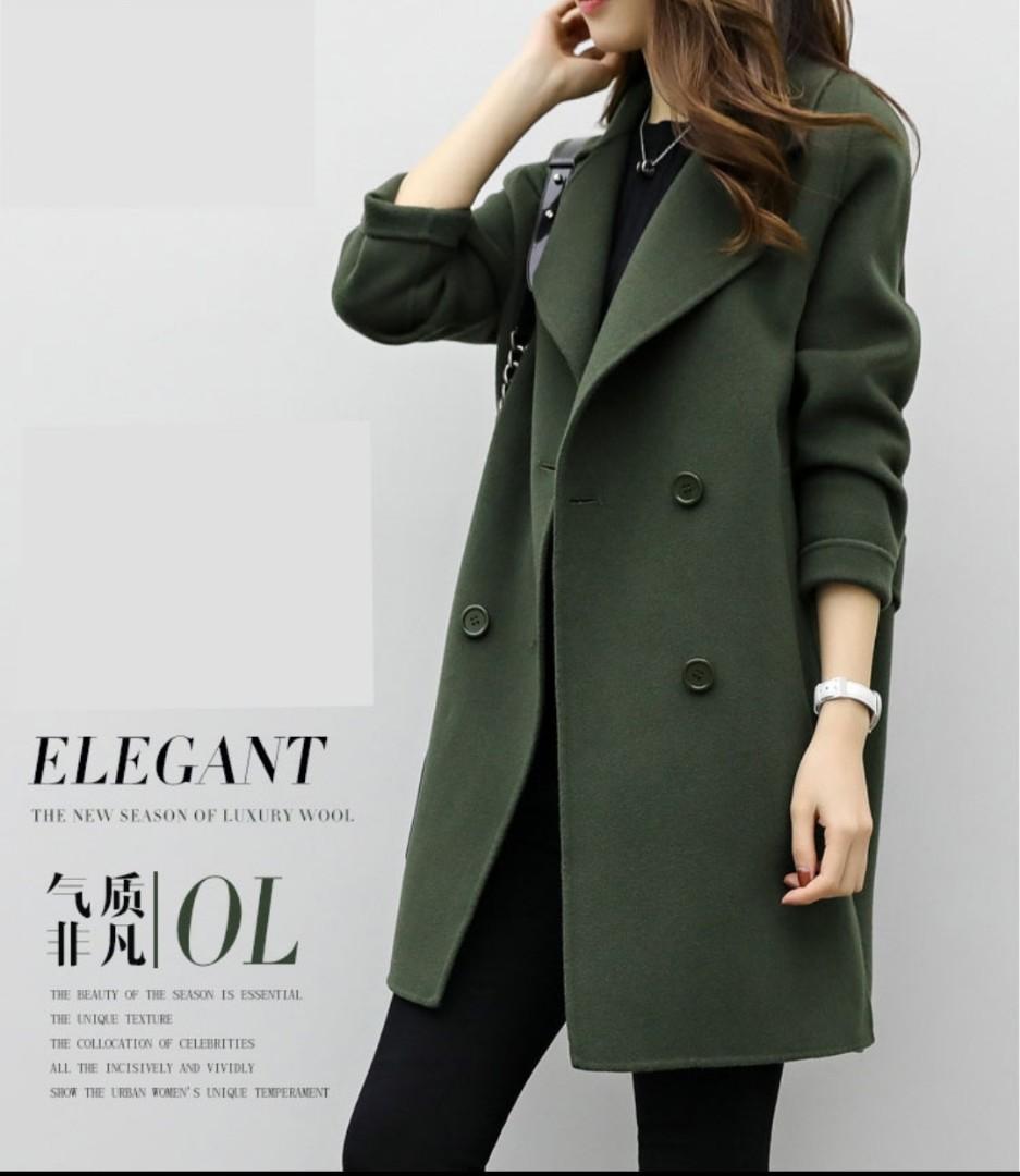 Army green womens winter coat clearance
