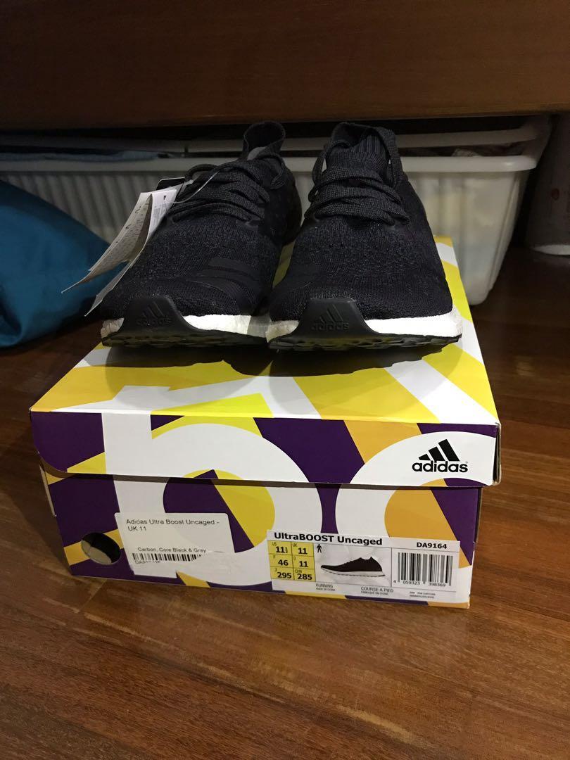 Adidas ultra boost uncaged carbon core black sale y grey