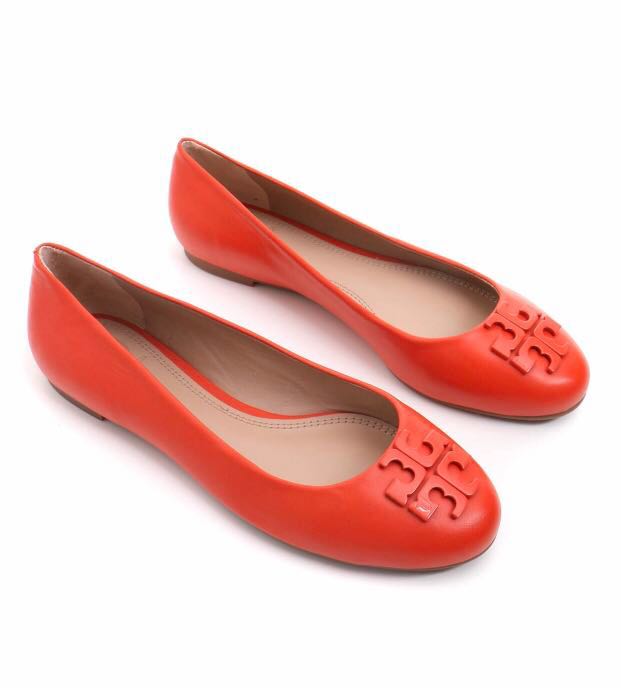 Tory burch best sale orange ballet flats