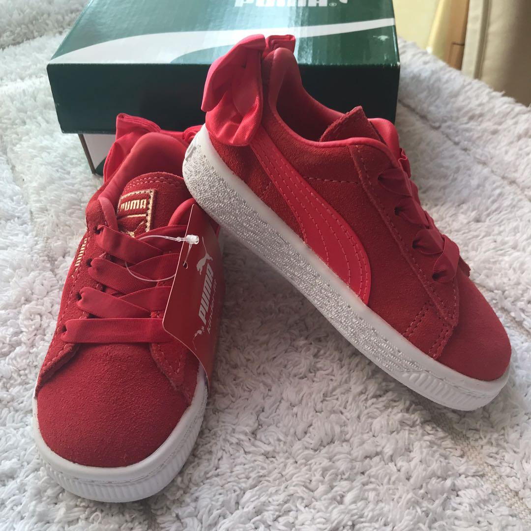puma tennis shoes with bow