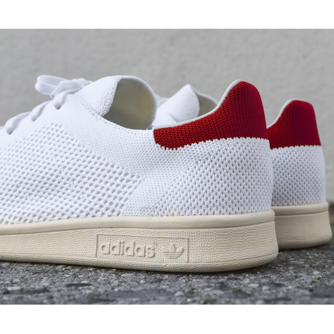 Adidas stan smith knit red sales