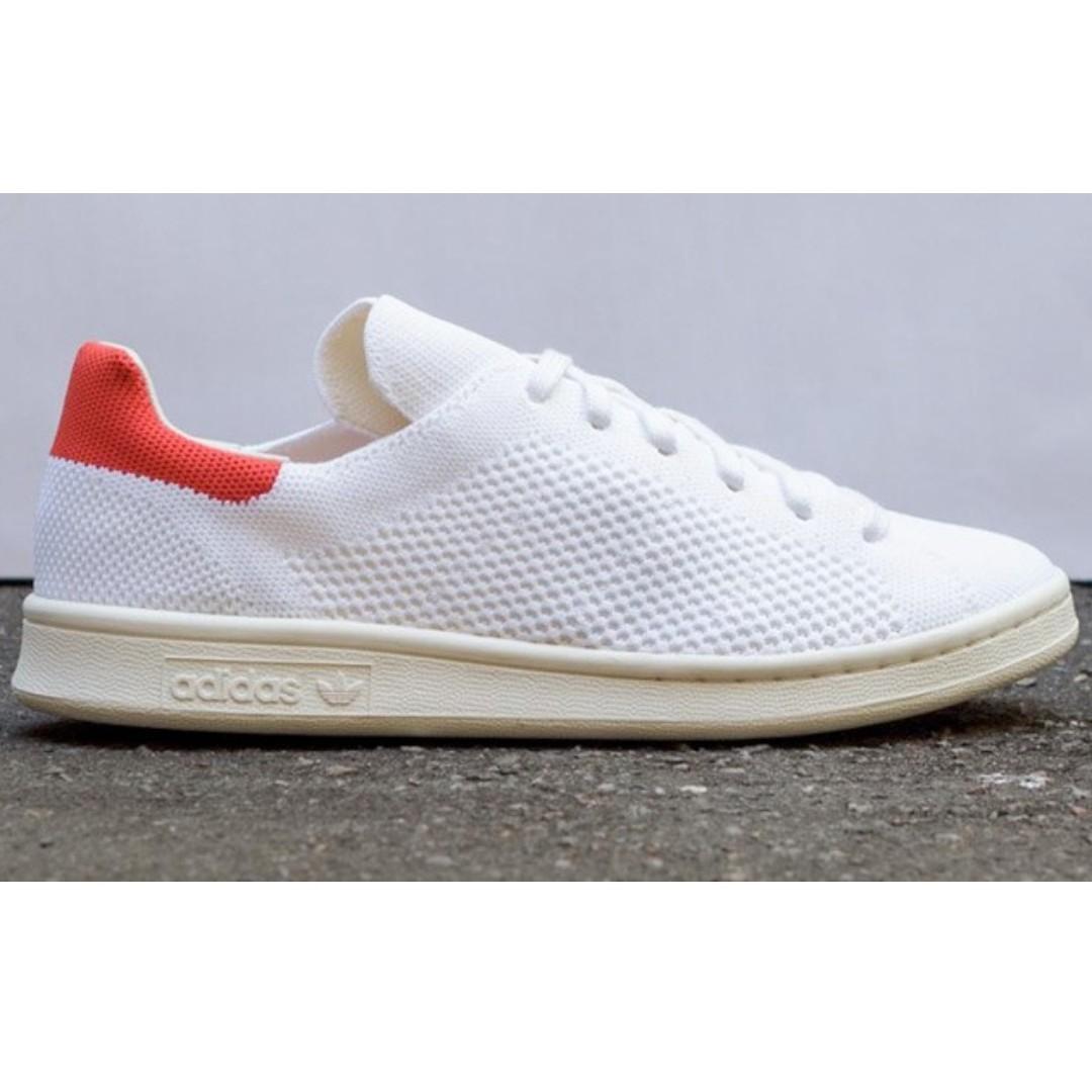 Adidas stan smith knit red discount