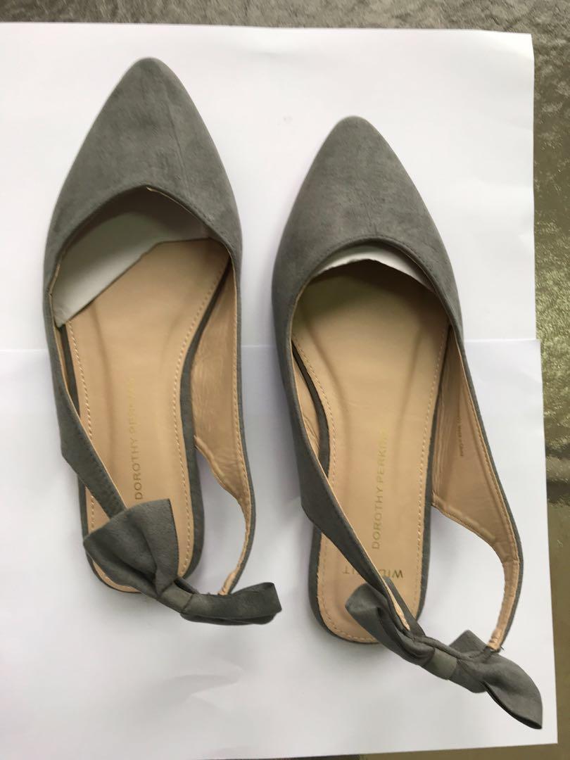 Dorothy Perkins ladies grey suede shoes 