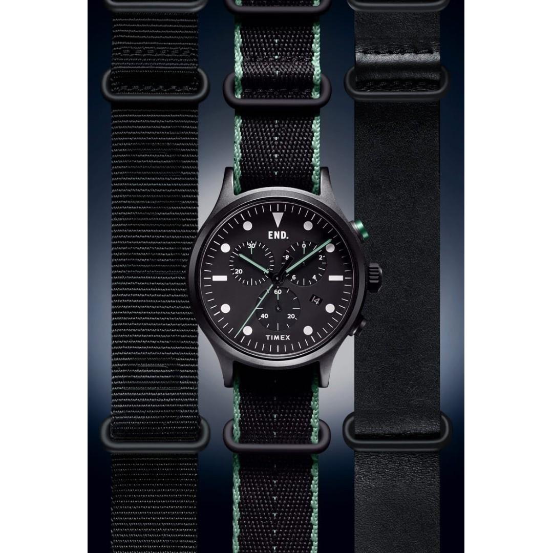 END. X TIMEX ALLIED CHRONOGRAPH BLACKOUT Mint Mobile Phones Gadgets Wearables Smart Watches on Carousell