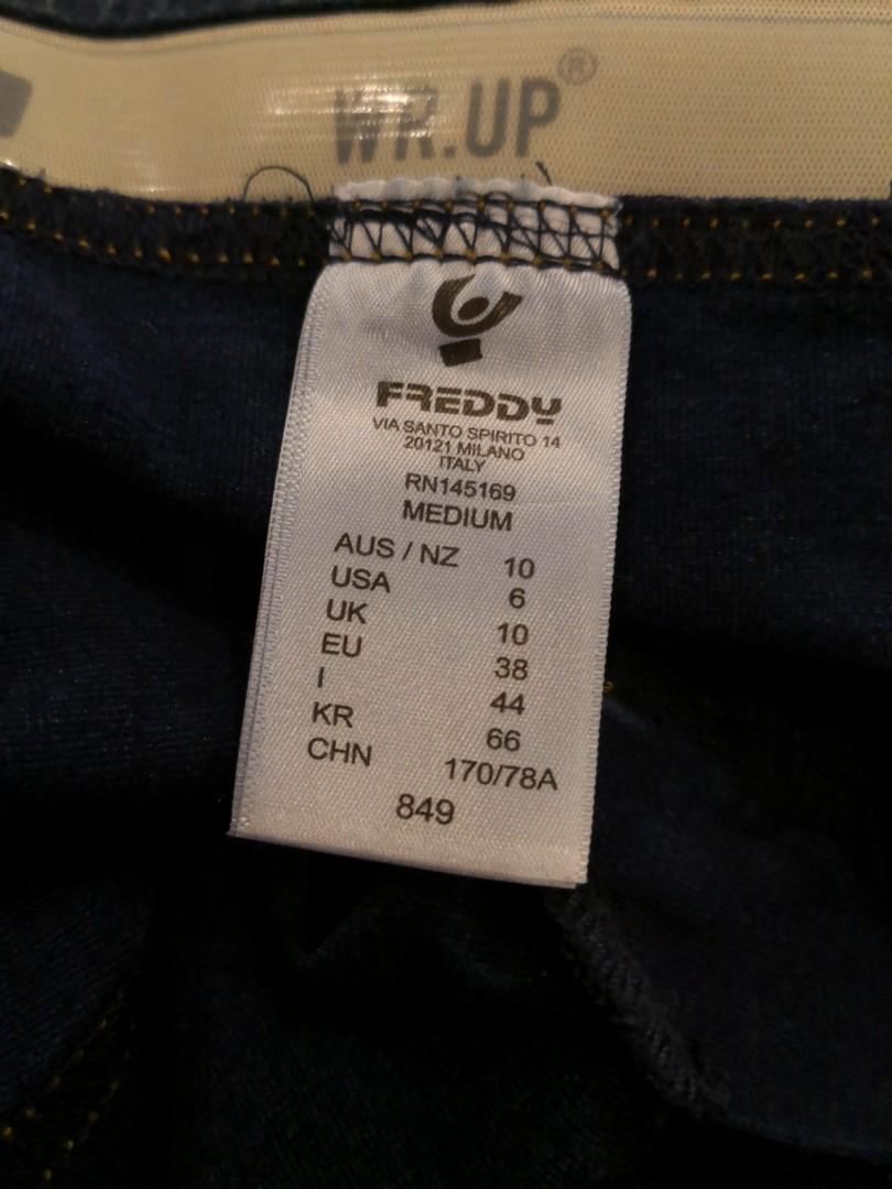 Freddy Jeans Medium Low Waist 7/8 Length WR.UP Denim - Dark Blue + Yellow  Stitching, Women's Fashion, Clothes on Carousell