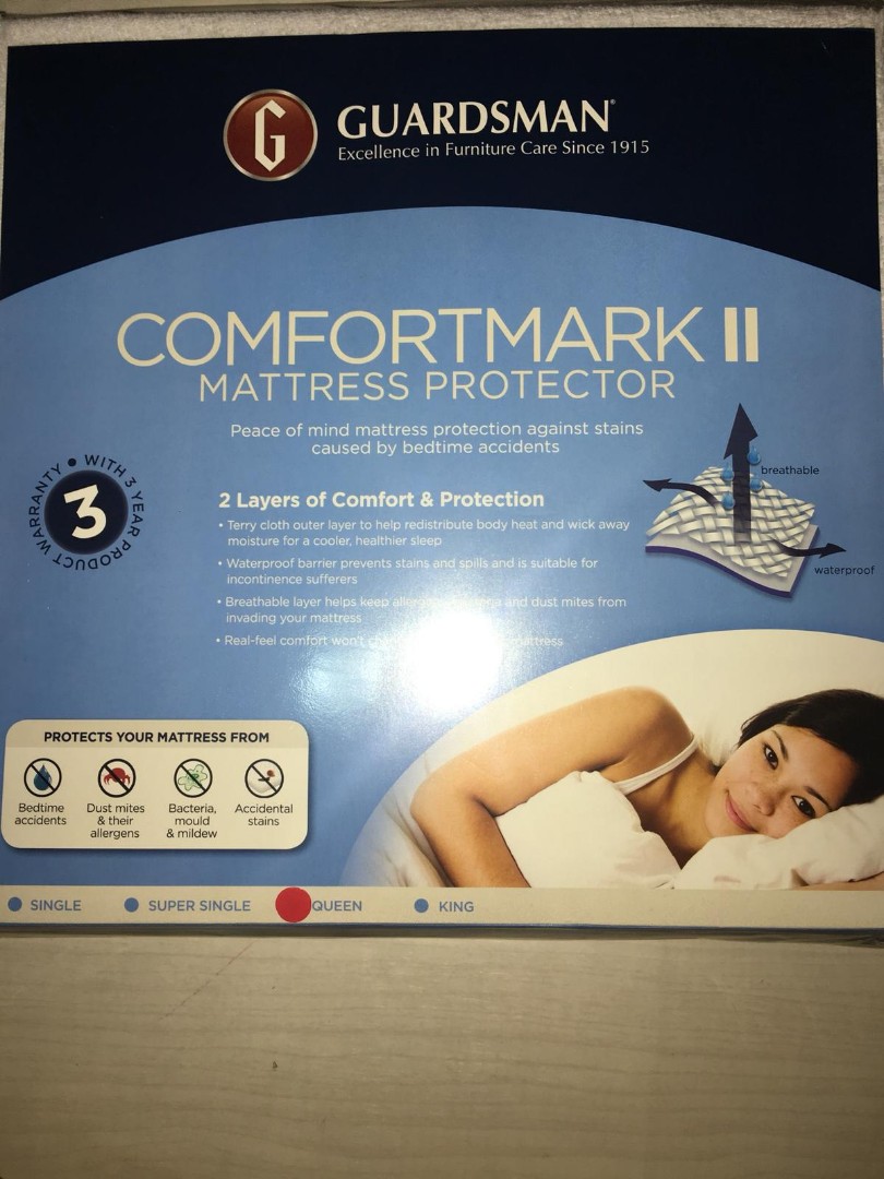 Guardsman comfortmark 2 mattress protector, Furniture & Home Living