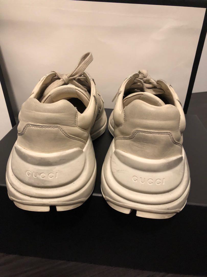 rhyton distressed leather sneakers