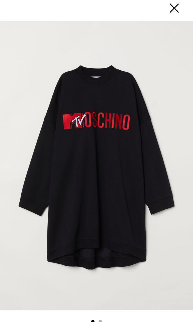 H&m moschino hooded dress top