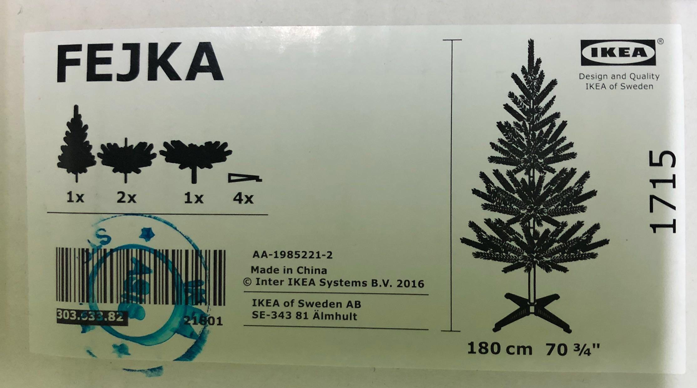 IKEA Christmas Tree 180cm (Pokok Krismas), Furniture & Home Living