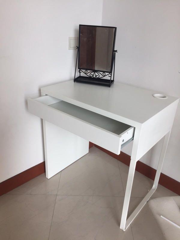 Ikea Micke White Desk W Mirror Furniture Tables Chairs