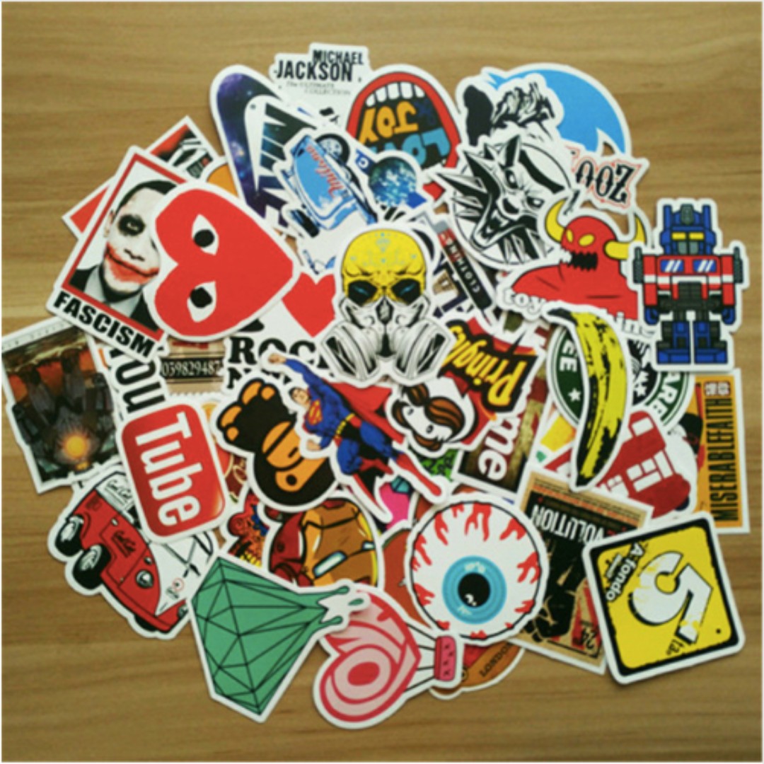 Laptop Luggage Ipad Stickers 50 Pcs Lot Pre Order Design Craft Art Prints On Carousell