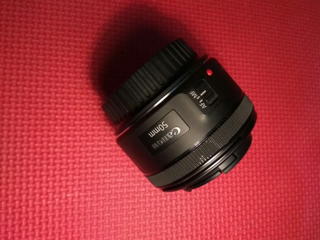 lensa fix canon 50mm f1 8 stm bekas