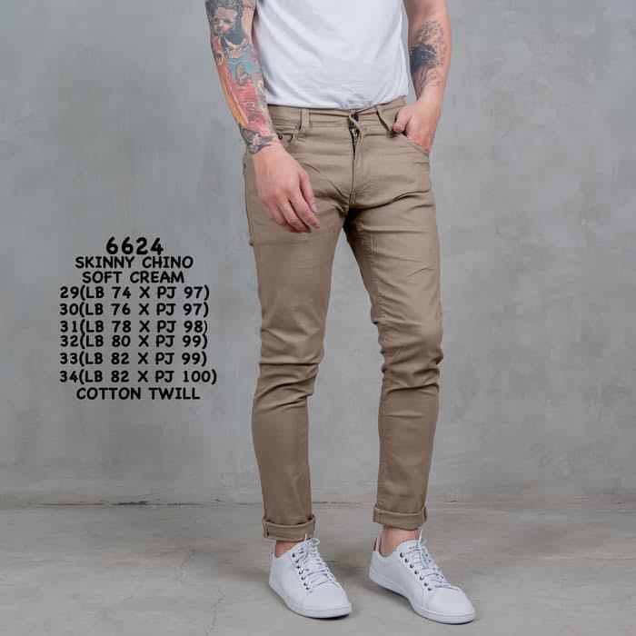 mens cream skinny chinos