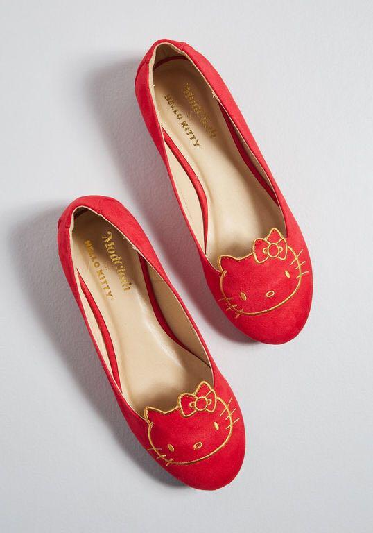 ModCloth x Hello Kitty ballet flats Women s Fashion Footwear Flats on Carousell
