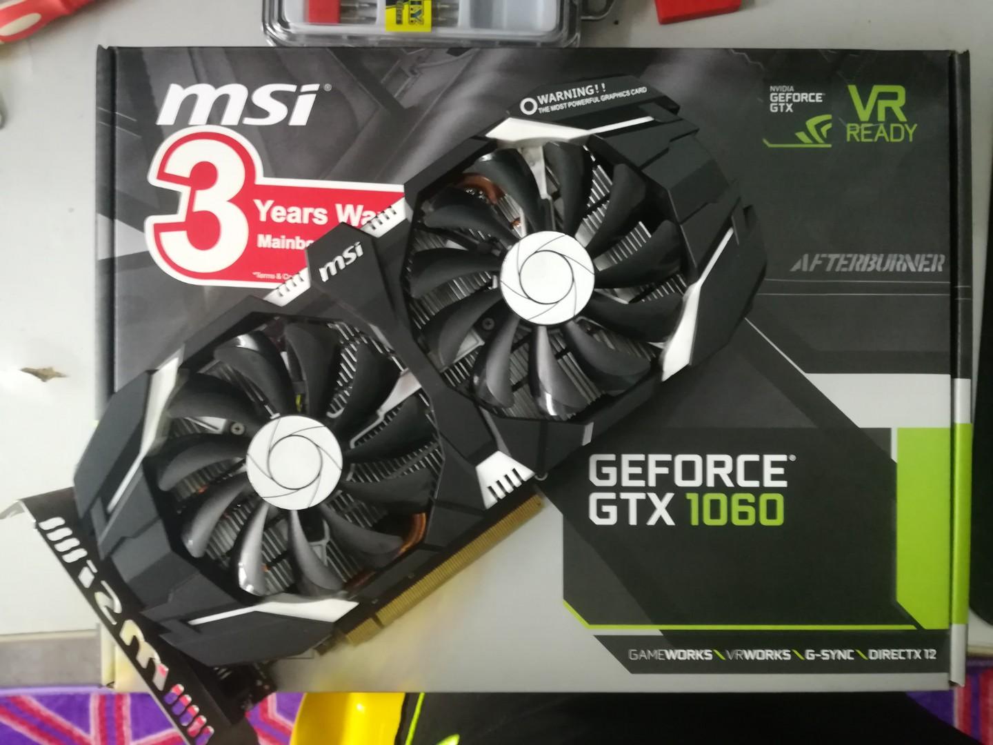 MSI GTX 1060 6GB OC (1 wobbly fan), Computers & Tech, Parts