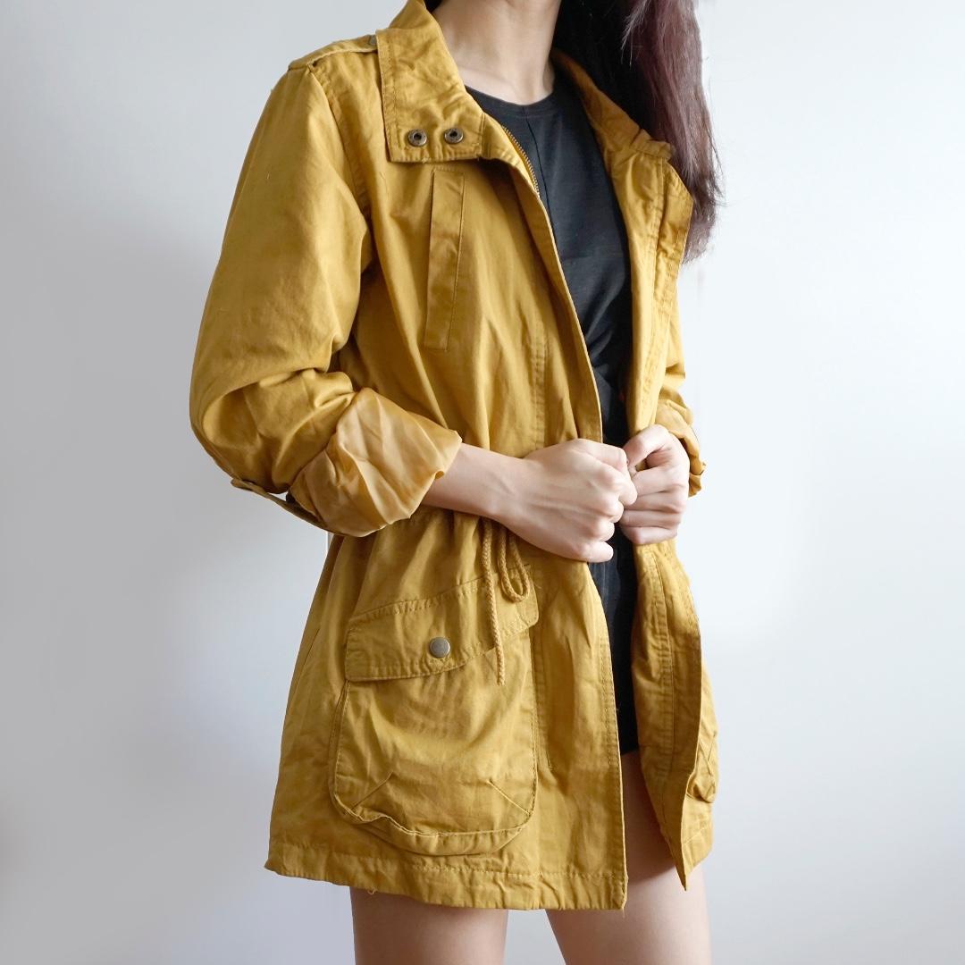 Mustard yellow utility online jacket
