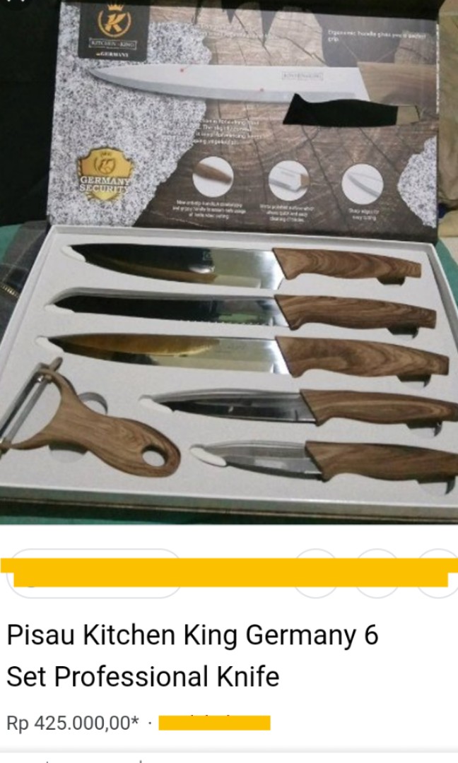 Jual Kitchen King Knife Set Made In German Bistrotering - Jakarta