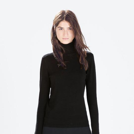 Zara black turtle top neck
