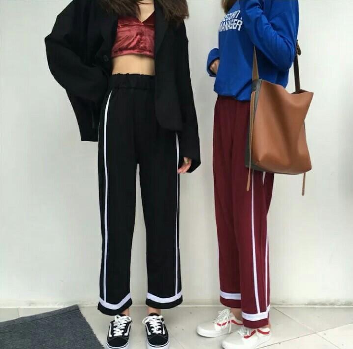 jeans with side lines